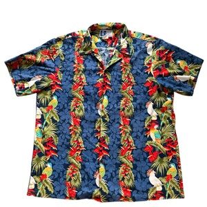 Men’s Vintage Styled by RJC Hawaiian Button-Down Shirt XL
